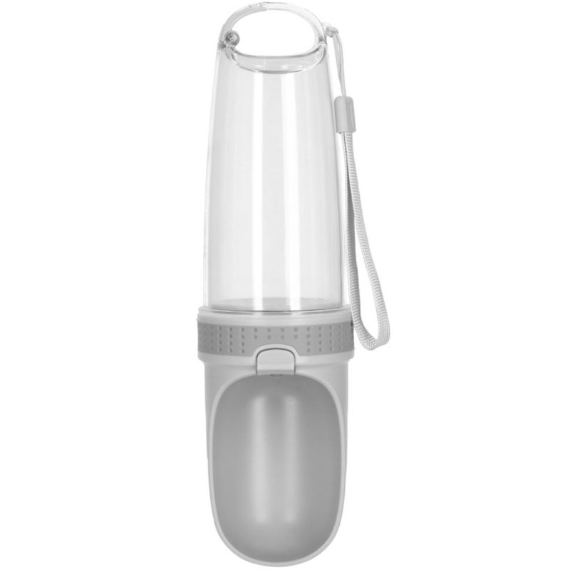 Butelka turystyczna na wodę z filtrem i poidełkiem dla psa Springos 350 ml szaro-przeźroczysta 1 szt.