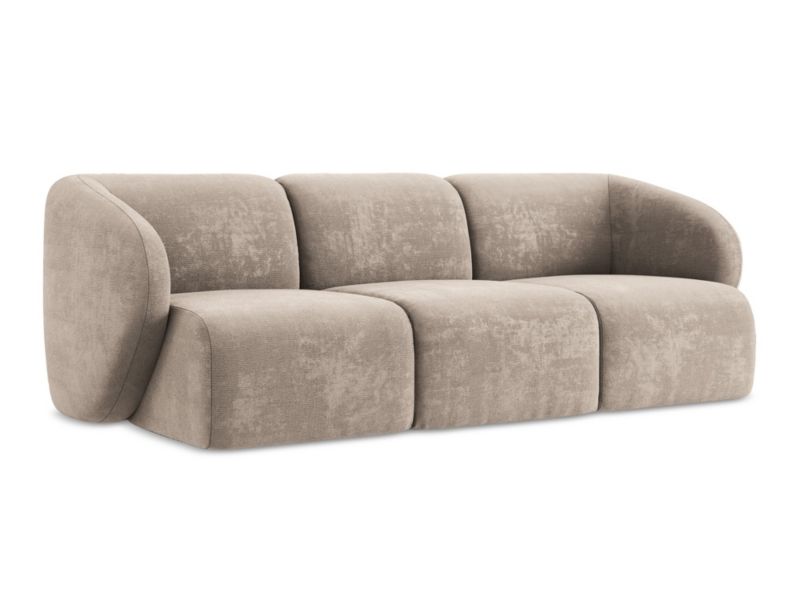 3-osobowa kanapa modułowa LaMiaSofa CERVO z tkaniny szenilowej 244x94 cm ciemny beż 1 szt.