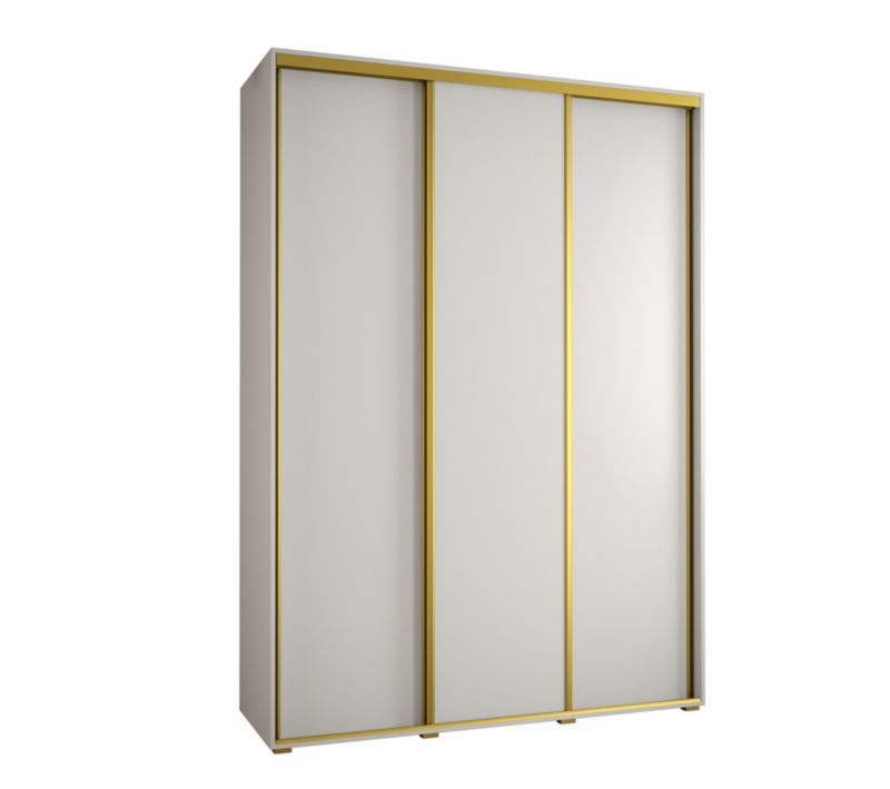 Szafa przesuwna Abiks CANNES 1 180 gł 60 biały/biały/złoty 1szt.