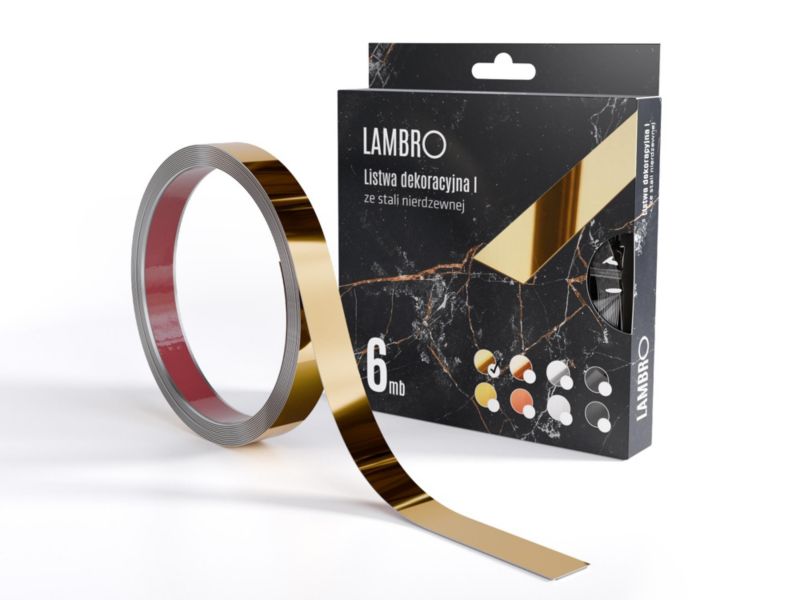Listwa dekoracyjna samoprzylepna Lambro złoty połysk 2 x 600 cm 1 szt.