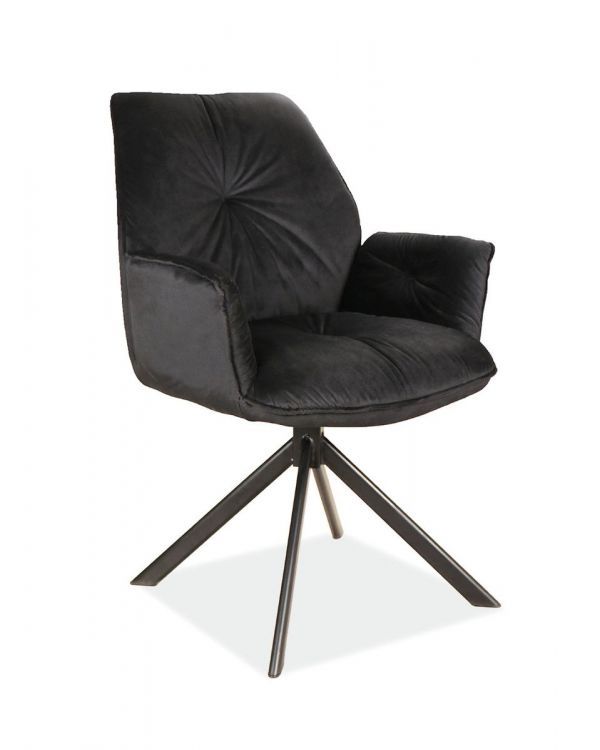 Krzesło Signal tapicerowane BOOGIE II VELVET czarne 1 szt