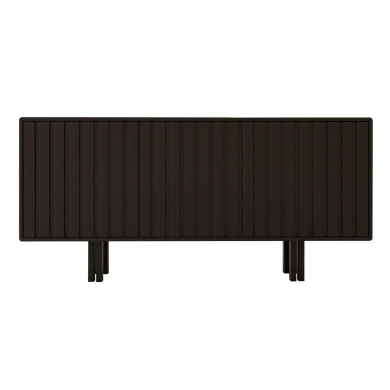 Czarna komoda Skandica VIGGE z lamelami szer.149 cm 1 szt.