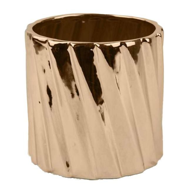 Osłonka doniczki 13 cm różowe złoto