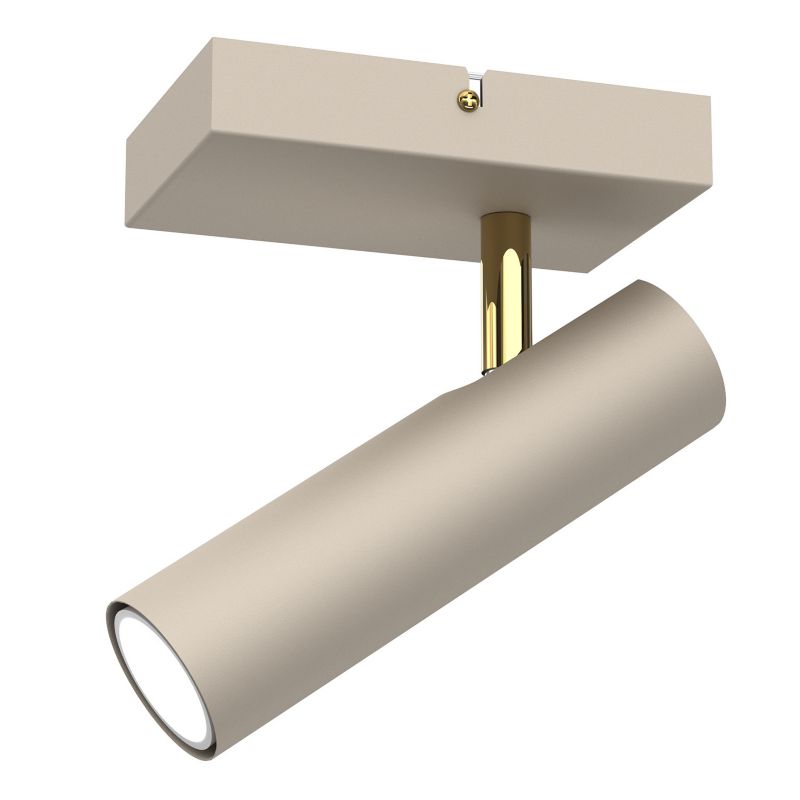 Lampa sufitowa Luminex Axion beżowo-złoty połysk 1 x GU10 x 8W wym: 16 x 10 x 24 cm - 1 szt.