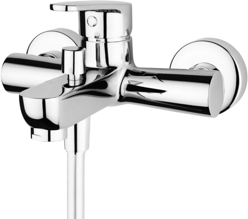 Bateria wannowo-prysznicowa Hagser Della chrom, ścienna, jednouchwytowa, mosiądz, 1 szt.