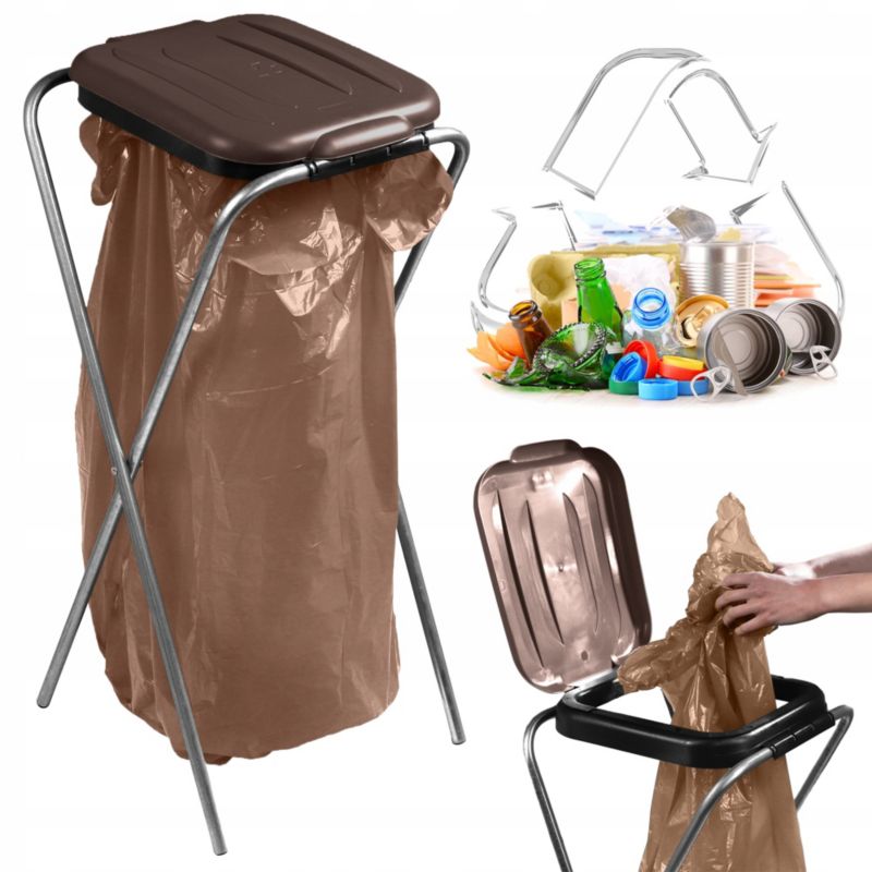 Kosz KADAX stojak do segregacji śmieci 1 stanowisko na worki 120l stelaż 1 szt.