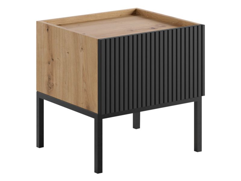 Stolik nocny MIRJAN 24 Como dąb artisan/czarny 1 szt.