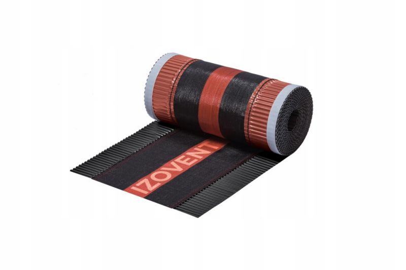 Taśma kalenicowa 4ROOF Izovent STANDARD 310mm 5m x 2 rolki - 10mb czarny RAL9005 wytrzymała odporna 1 kpl.