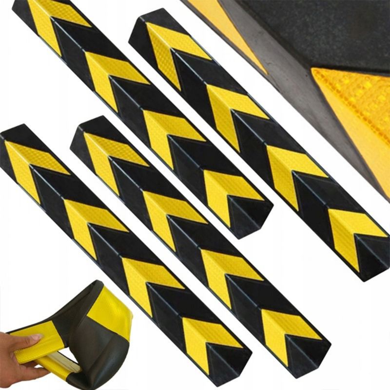 Narożnik ochronny Rebiko parkingowy krawędź odbojnik odblask gumowy żółty 1 szt.