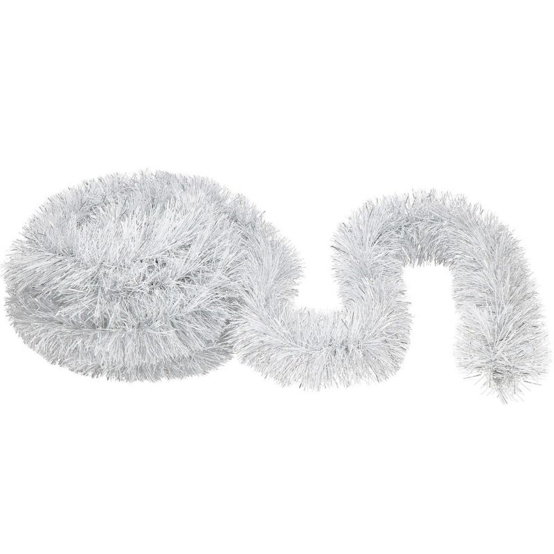 Łańcuch na choinkę Springos 6m biało-srebrny girlanda choinkowa, średnica 10cm 1 szt.