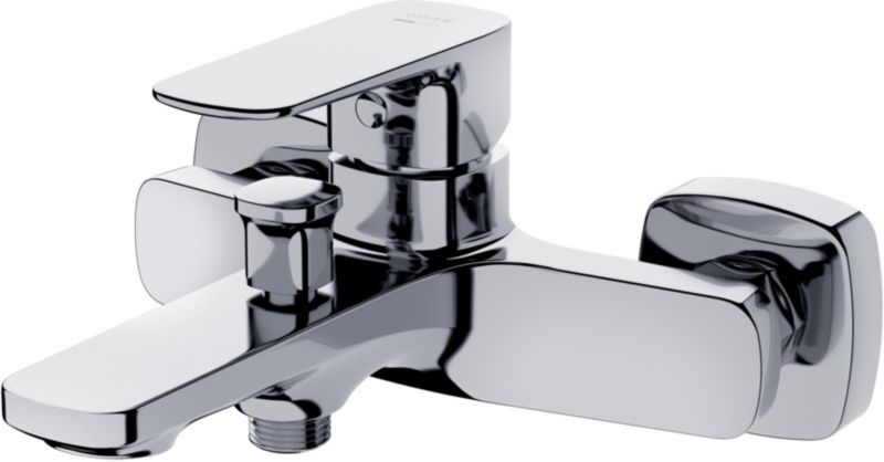 Bateria wannowo-natryskowa ścienna Cersanit Larga, chrom, bez termostatu, 1 szt.