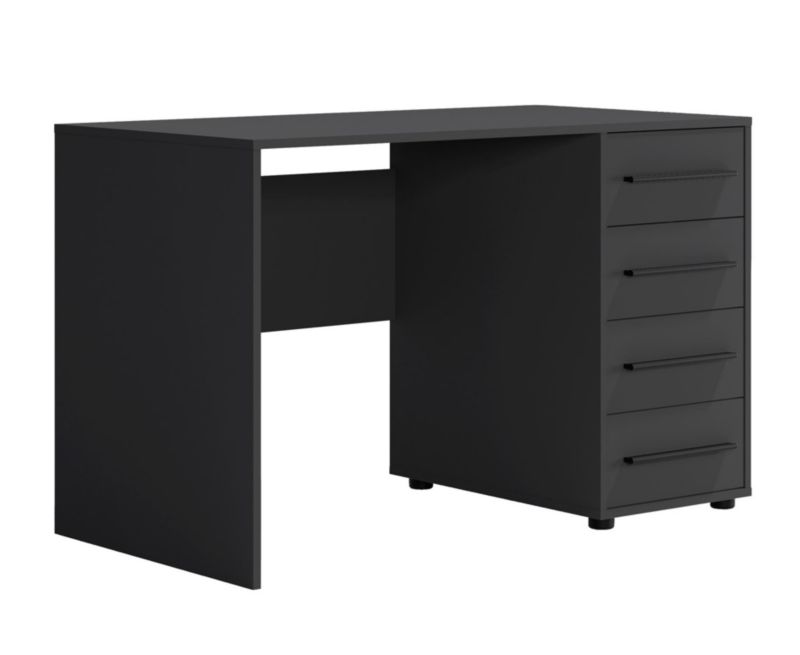 Biurko z szufladami Bettso Maxivo nowoczesne do sypialni czarny 1szt.