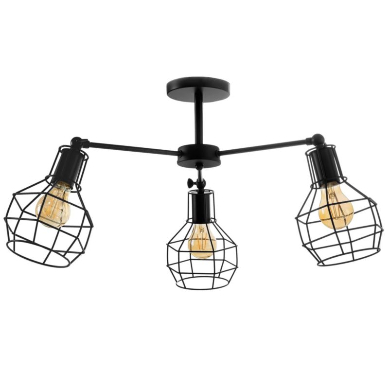 Lampa Sufitowa Wisząca Toolight App734-3C Czarny