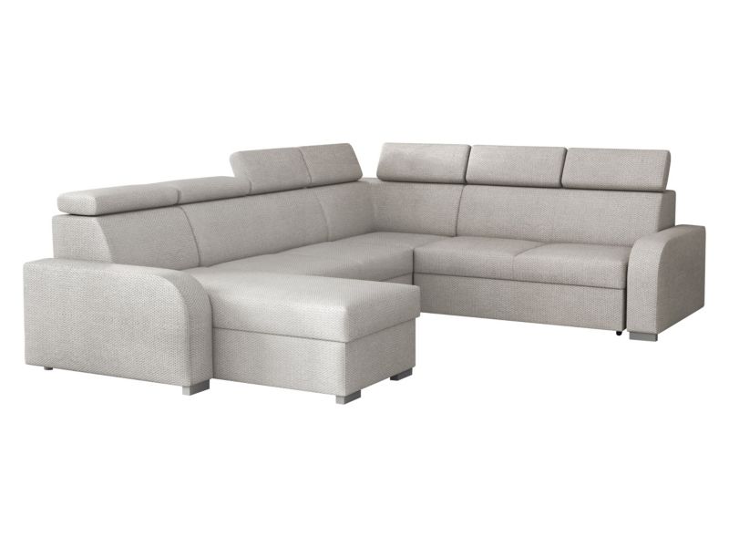 Narożnik z funkcją spania MIRJAN 24 Oslo 2rR2pLC srebrny welur 1 szt.