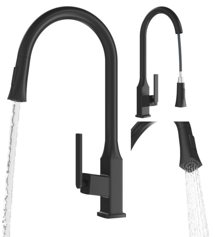 Bateria Kuchenna Granitan Paso z Wyciąganą Wylewką Dwufunkcyjna Słychawka 1szt.