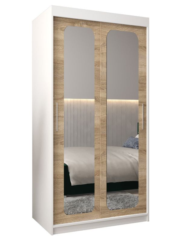 Szafa przesuwna Garderoba Abiks PROMO T3 100 biały/sonoma 1 szt.