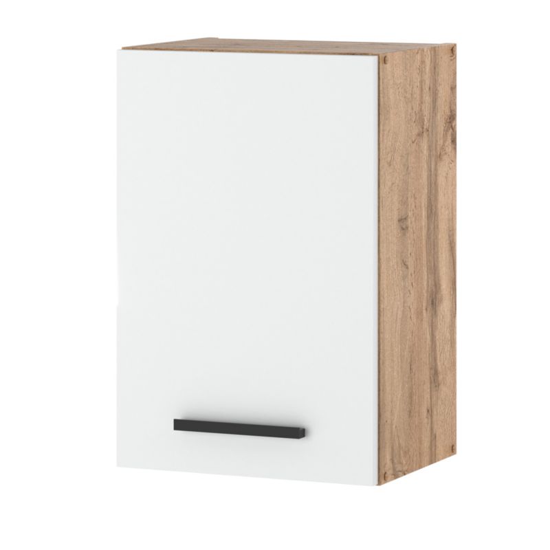 Szafka Kuchenna Hurtownia-Mebli Wisząca Blanka górna W40 40cm Dąb Wotan Biały Mat 40x30x60 cm 1szt.