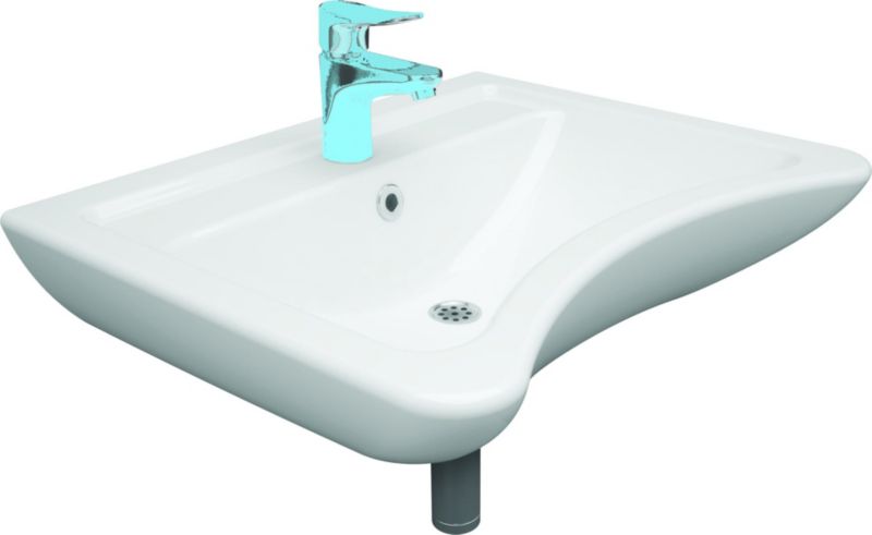 Umywalka Meissa ceramiczna dla niepełnosprawnych 63x50x20.5cm biała 1szt