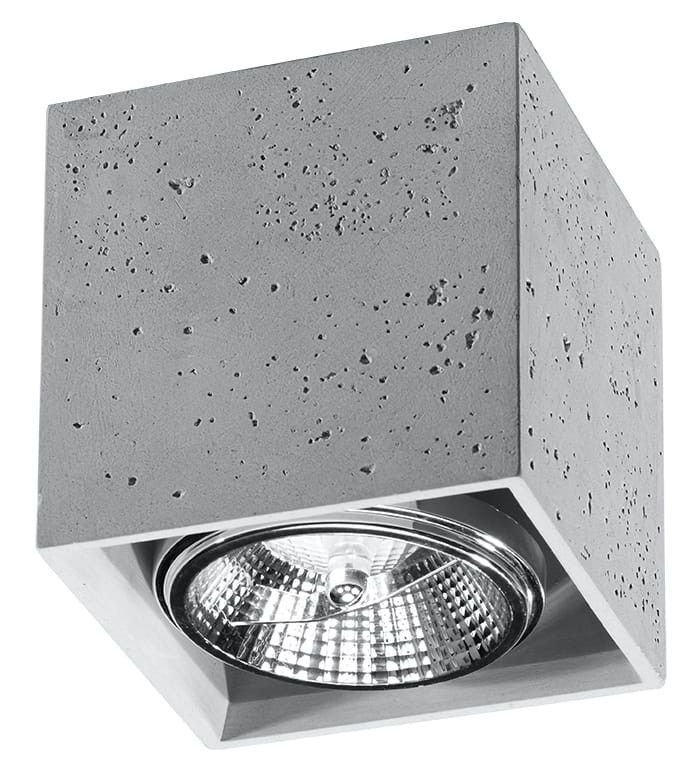 Oprawa sufitowa spot Sollux Lighting Valde szary 1 x GU10 x 40W IP20 wym: 14 x 14 cm - 1 szt.