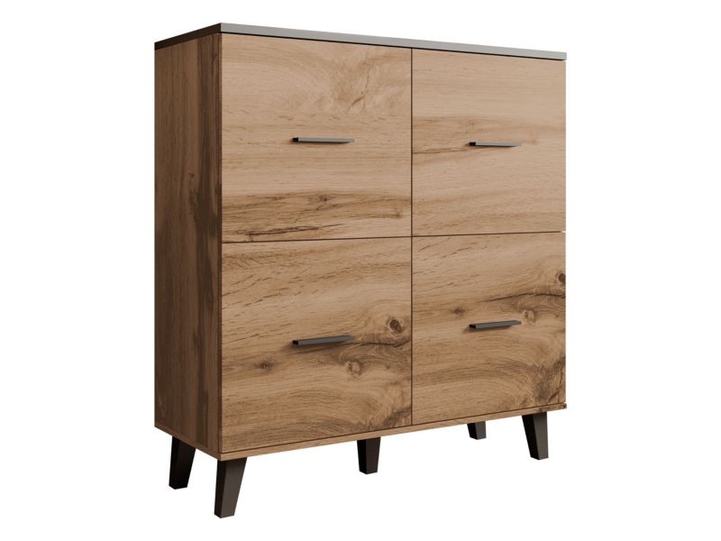 Komoda MIRJAN 24 Lotta 110 4D wotan + czarny 1 szt.