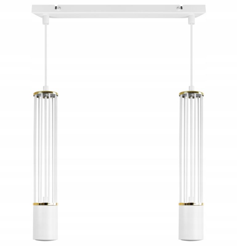 Lampa sufitowa wisząca Light Home LH Aria 2x GU10 biały/złoty 1szt.