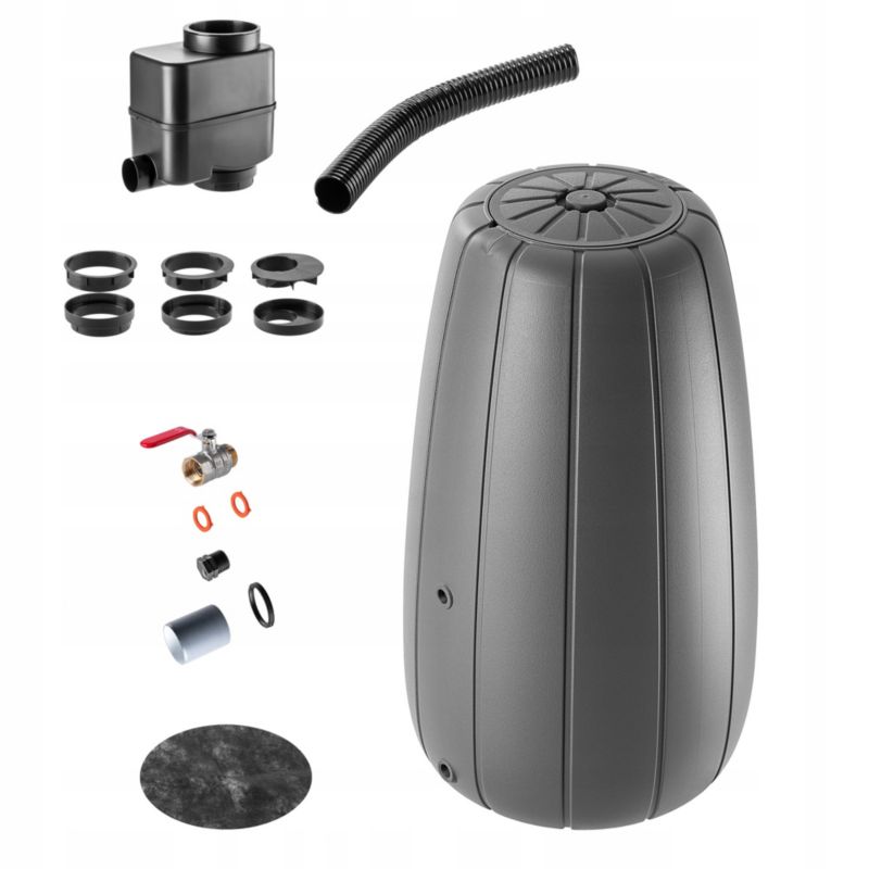 Zbiornik Na Deszczówkę KADAX 200L Wodę Beczka + Kranik Doniczka 1 szt.