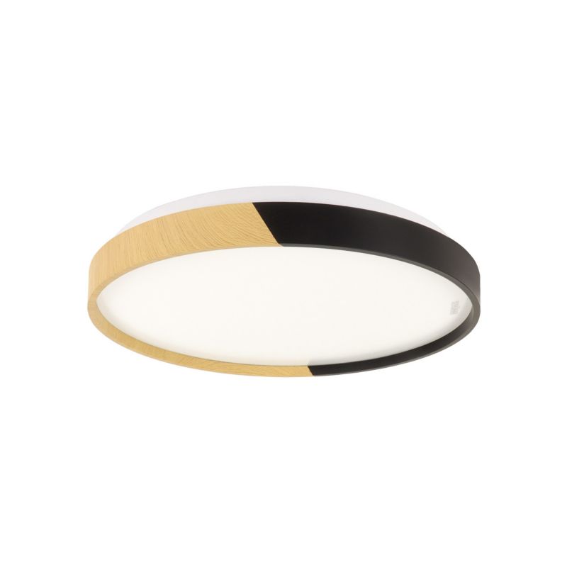 Plafon sufitowy lampa Struhm Farna dąb-czarny-biały LED 24W 4100K 1650lm łazienkowy IP44 wym: 7 x 38 x 38 cm - 1 szt.