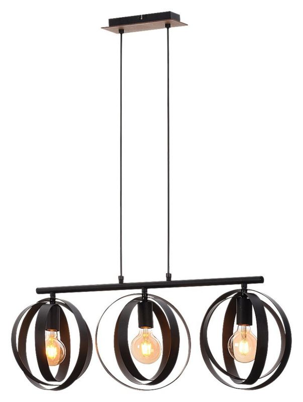 Lampa wisząca Rabalux Cortado 3616 czarna industrialna 3xE27 x 1 szt.
