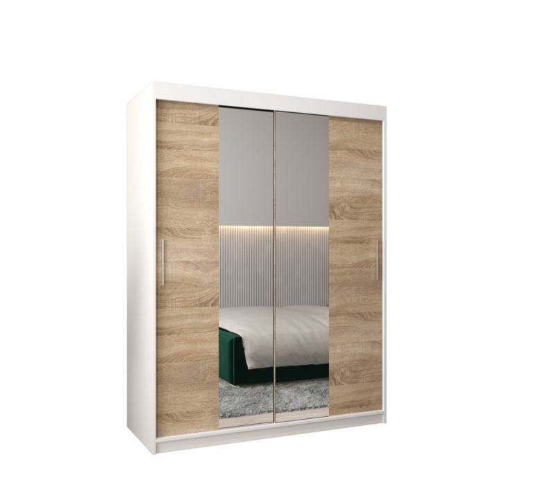 Szafa przesuwna Garderoba Abiks Tokyo 1 150 biały + sonoma 1 szt.