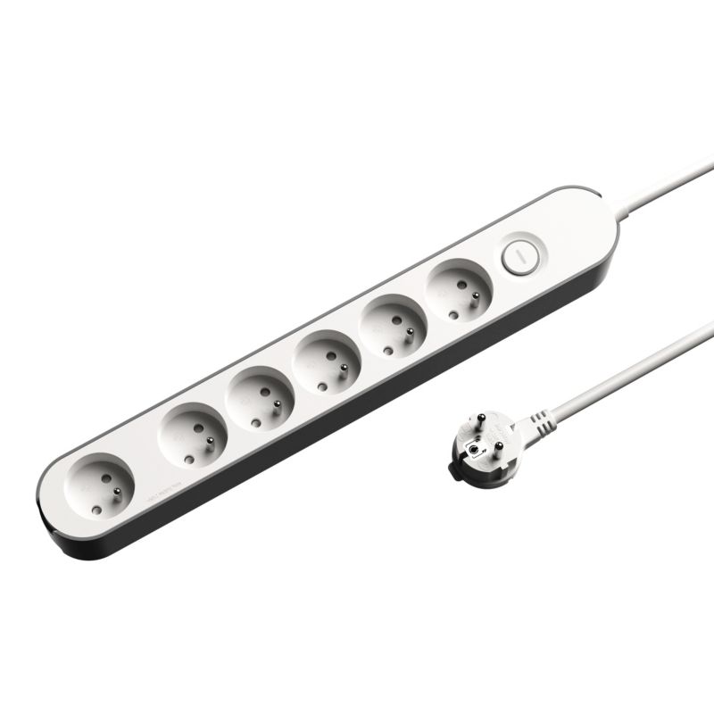 Przedłużacz mieszkaniowy Jacobsen 6 gniazd z włącznikiem i ziemieniem 1,5 m