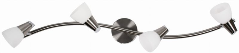 Lampa sufitowa Candellux Selia biało-srebrna wym: 17 x 76 x 9 cm 4xG9 x 40W 1 szt.