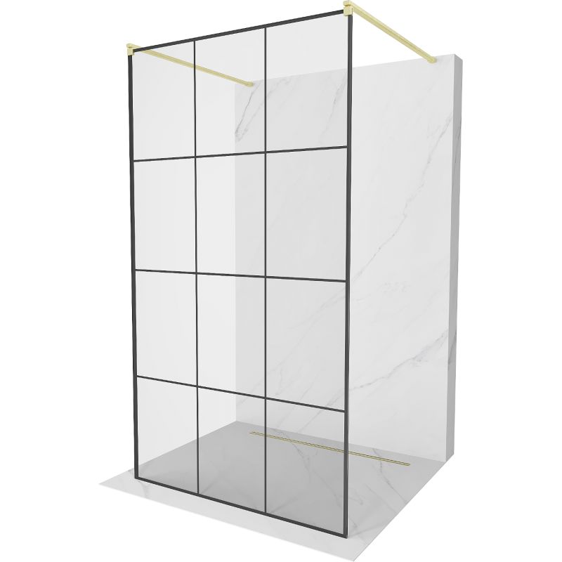 Ścianka prysznicowa Mexen Kioto czarny wzór 110x200 cm 800-110-002-55-77 1 szt.