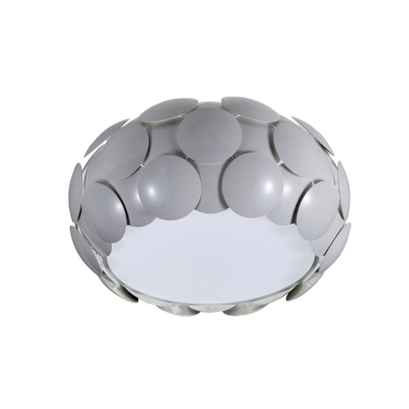 Plafon sufitowy nowoczesny Italux Santina Gr szaro-biały 6 x E27 x IP20 wym: 28 x 50 x 50 cm - 1 szt.