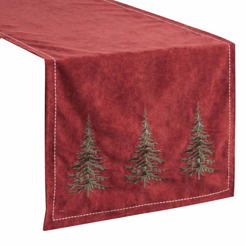 Bieżnik Świąteczny 26 Eurofirany Bordowy Poliester 40X183 cm 1 szt.