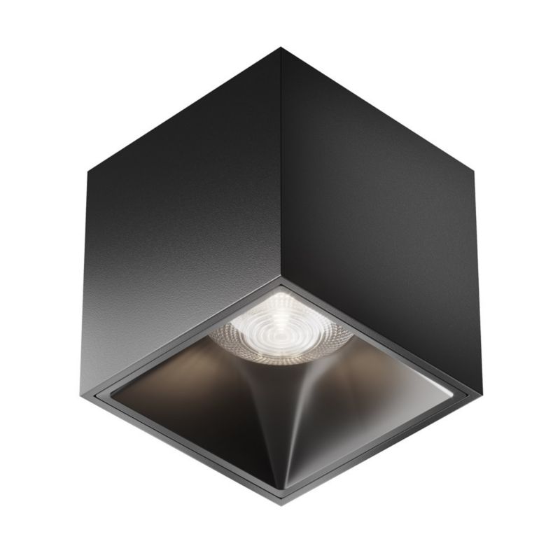 Lampa sufitowa reflektor Maytoni Alfa Led czarna wym: 7 x 7 x 7 cm wbudowany LED 12W 4000K 900lm 1 szt.