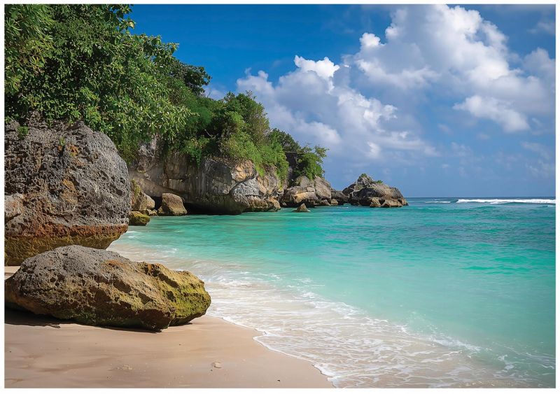 Fototapeta WALLARENA Do Sypialni Salonu Na Flizelinie Plaża Krajobraz Ocean Niebieski 300x210 cm 16110VX6 1 szt.