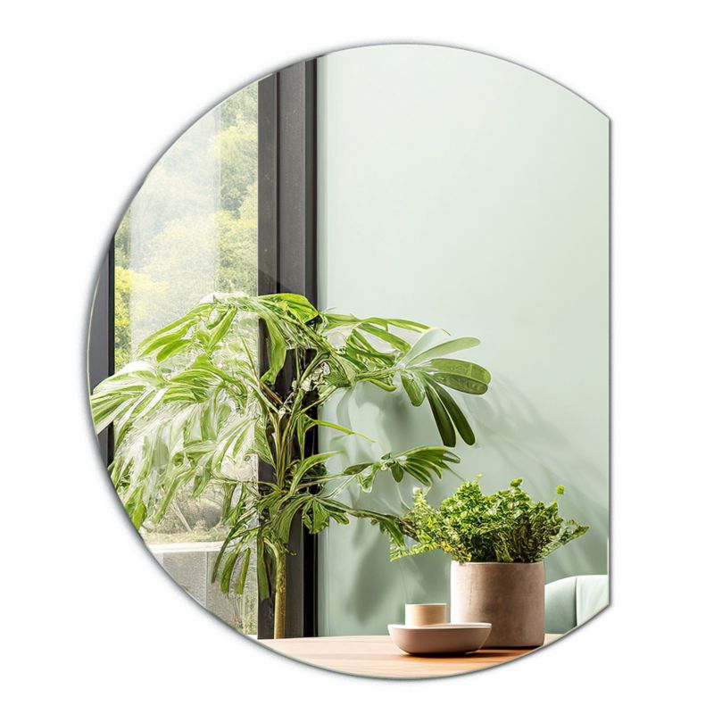 Nowoczesne lustro Tulup 84 x 100 ścięte koło do łazienki 1 szt.
