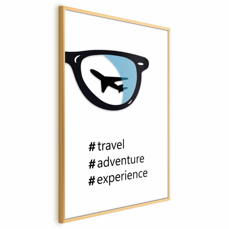 Plakat Artgeist Nowe doświadczenia 60x90 cm z ramą złotą 1 szt