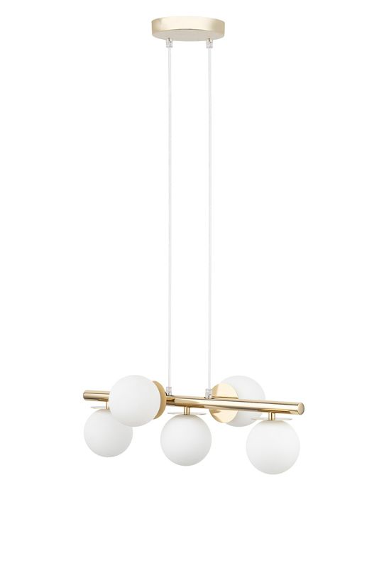 Lampa wisząca Sigma Lighting Avola 7132 złoto-biała dekoracyjna 5xG9 x 1 szt.