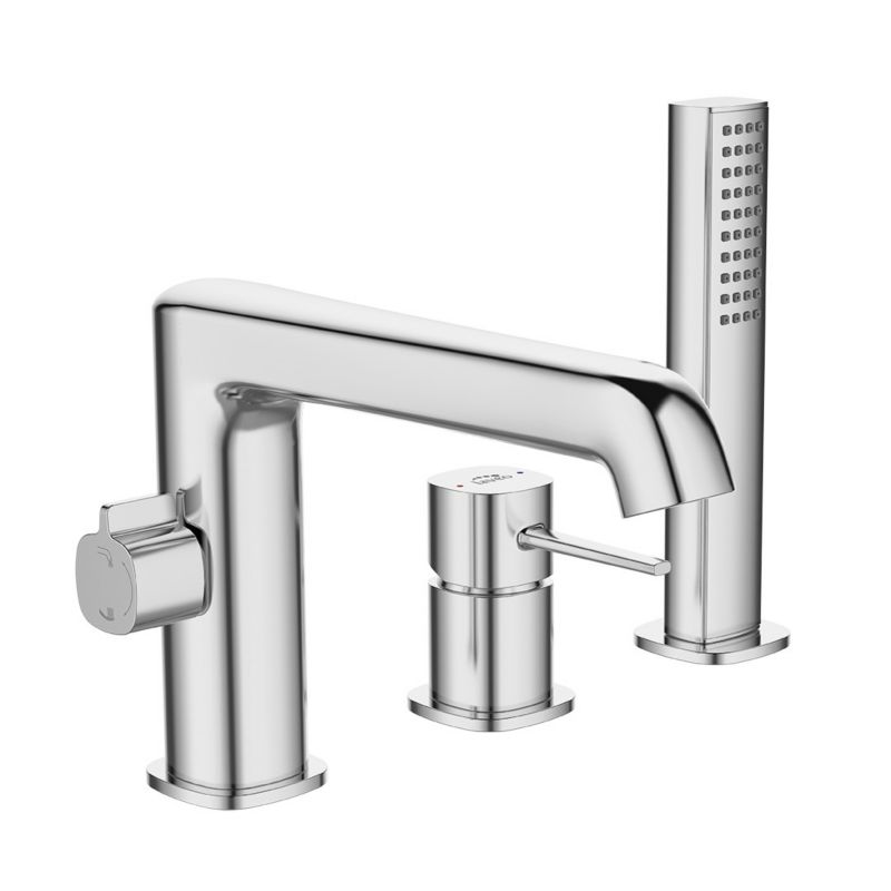 Bateria Wannowa Laveo Stojąca Pola Trzy Otworowa Chrom 1 szt.