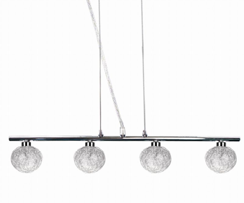 Lampa sufitowa wisząca Candellux Sphere chromowana-srebrna wym: 95 x 61 x 11 cm 4xG9 x 40W 1 szt.