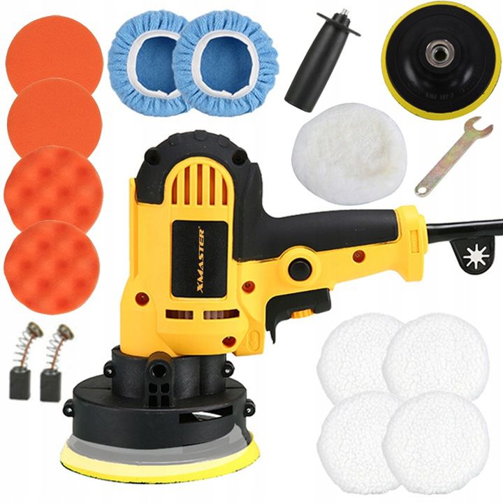 Szlifierka XMaster polerka samochodowa maszyna polerska z regulacją obrotów 600-3700 zestaw gąbki 1 szt
