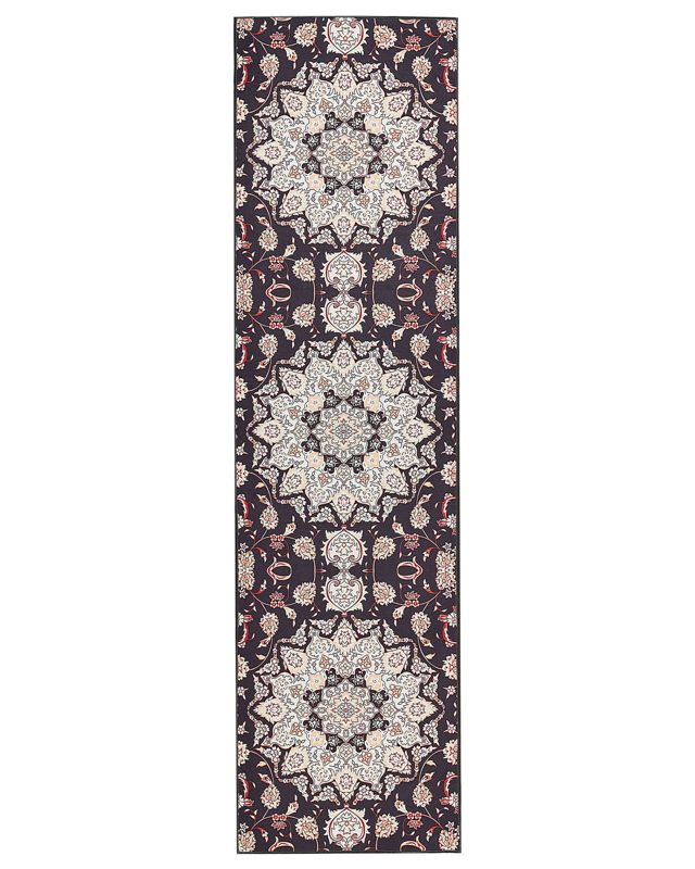 Dywan 80 x 300 cm czarno-beżowy Aritas 1 szt.