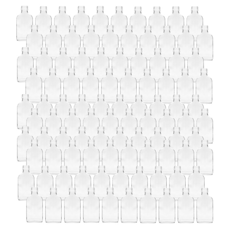 Butelki szklane MODO24 100 ml piersiówka fi 28 bez nakrętek 100 szt.