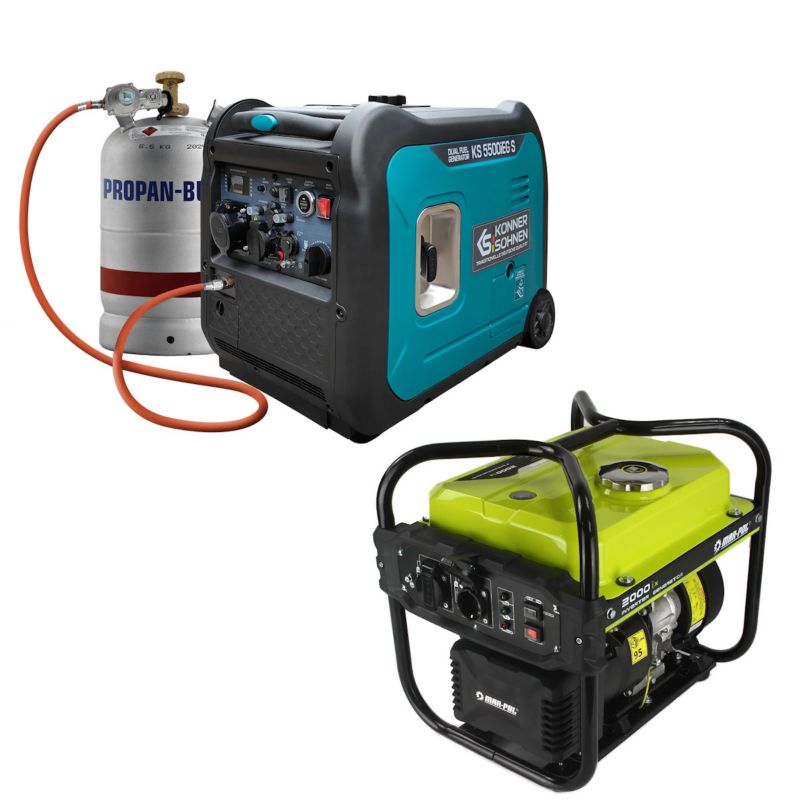 Agregat prądotwórczy inwertorowy MAR-POL generator prądu 2KW M82483, benzynowo-gazowy inwerterowy rozruch KS5500iEG S 1kpl.