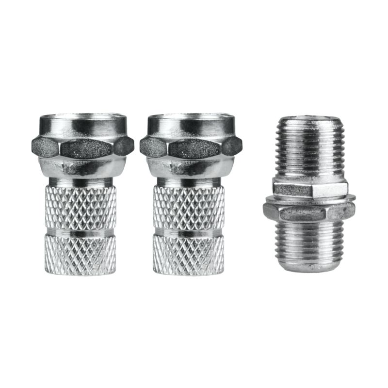 Gniazdo DPM Solid F podwójne beczka + 2 wtyki F