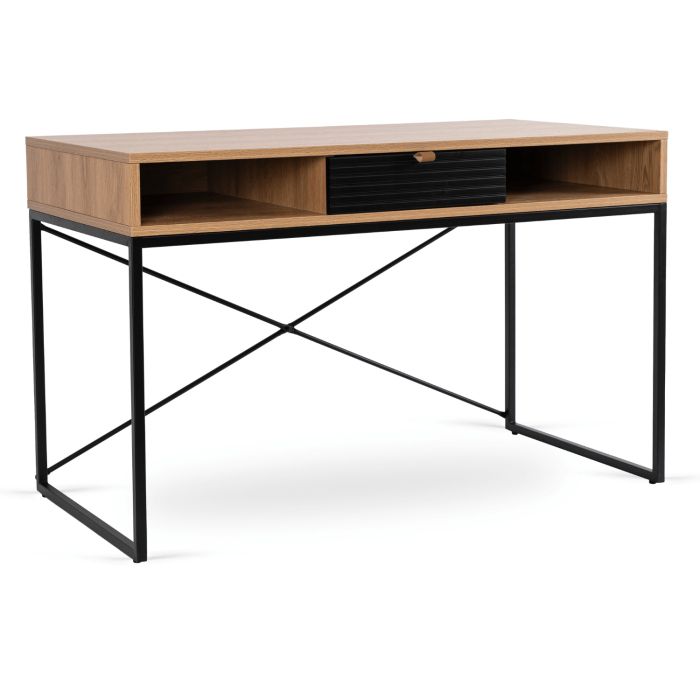 Biurko Oasis Mebel Elite 120 cm Dąb/Czarne z Szufladą 1 szt.