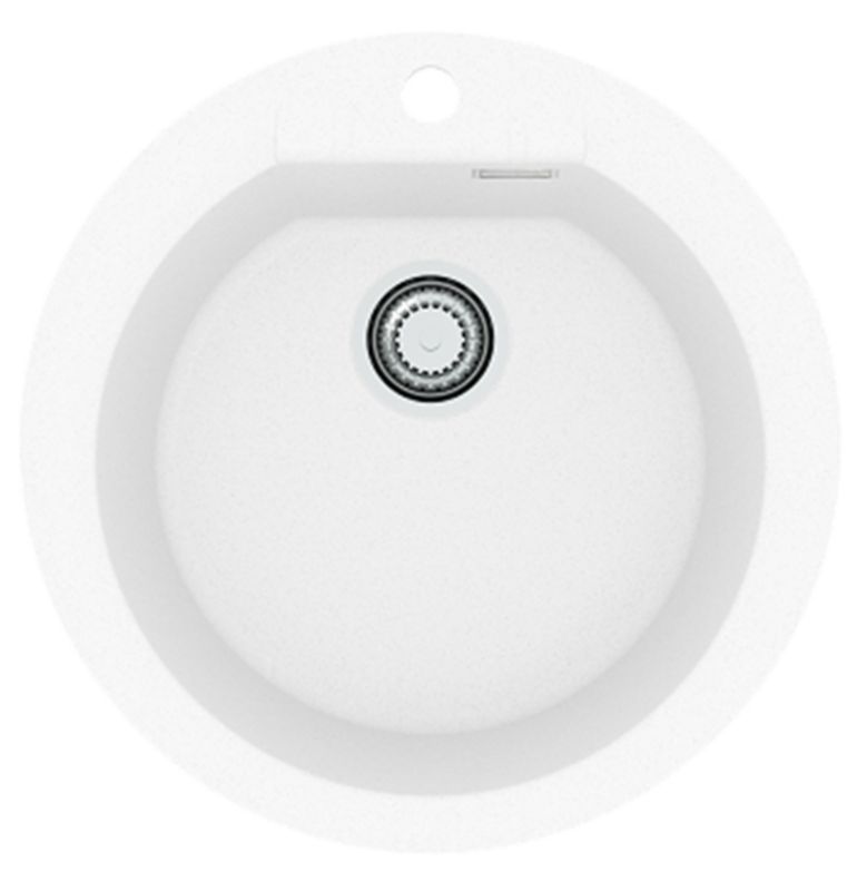 Zlewozmywak granitowy Alveus Cadit 100 kol.11 biały (fi 42,5) 1-komorowy 1szt.