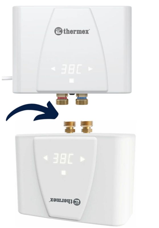 Podgrzewacz wody Thermex przepływowy 4,5kW montaż pod i nad umywalkę 1szt