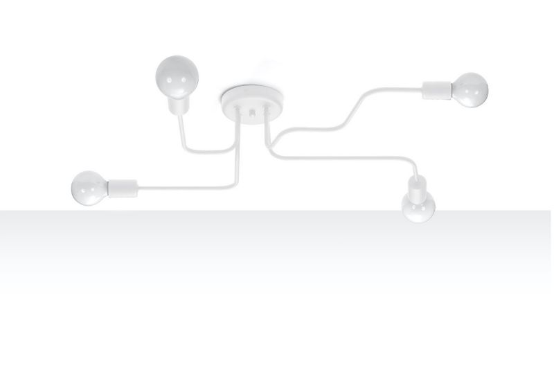 Lampa sufitowa wisząca Sollux Lighting Vector 6722 biała szerokość 78 cm 4xE27 x 1 szt.